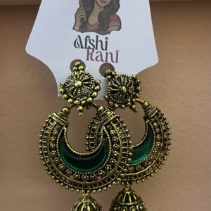 Boucle d’oreille Lune Verte