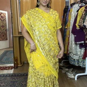 Sari jaune ajustable