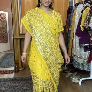 Sari jaune ajustable